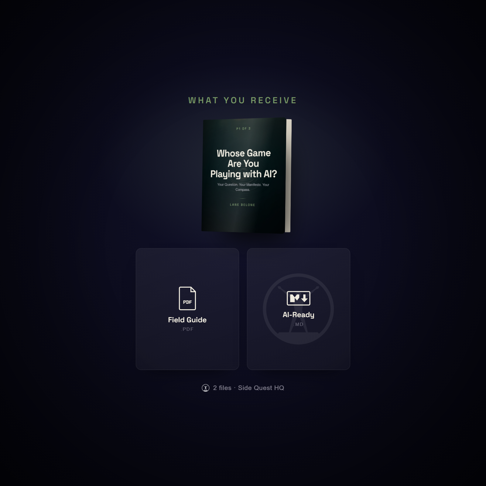 Whose Game Are You Playing with AI - what you receive: the full file bundle